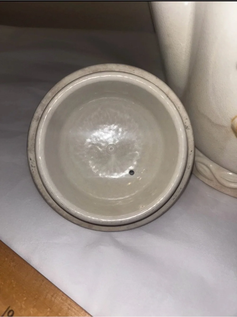 Porcelier Vitreous Dutch Boy Girl Teapot Cream Embossed USA